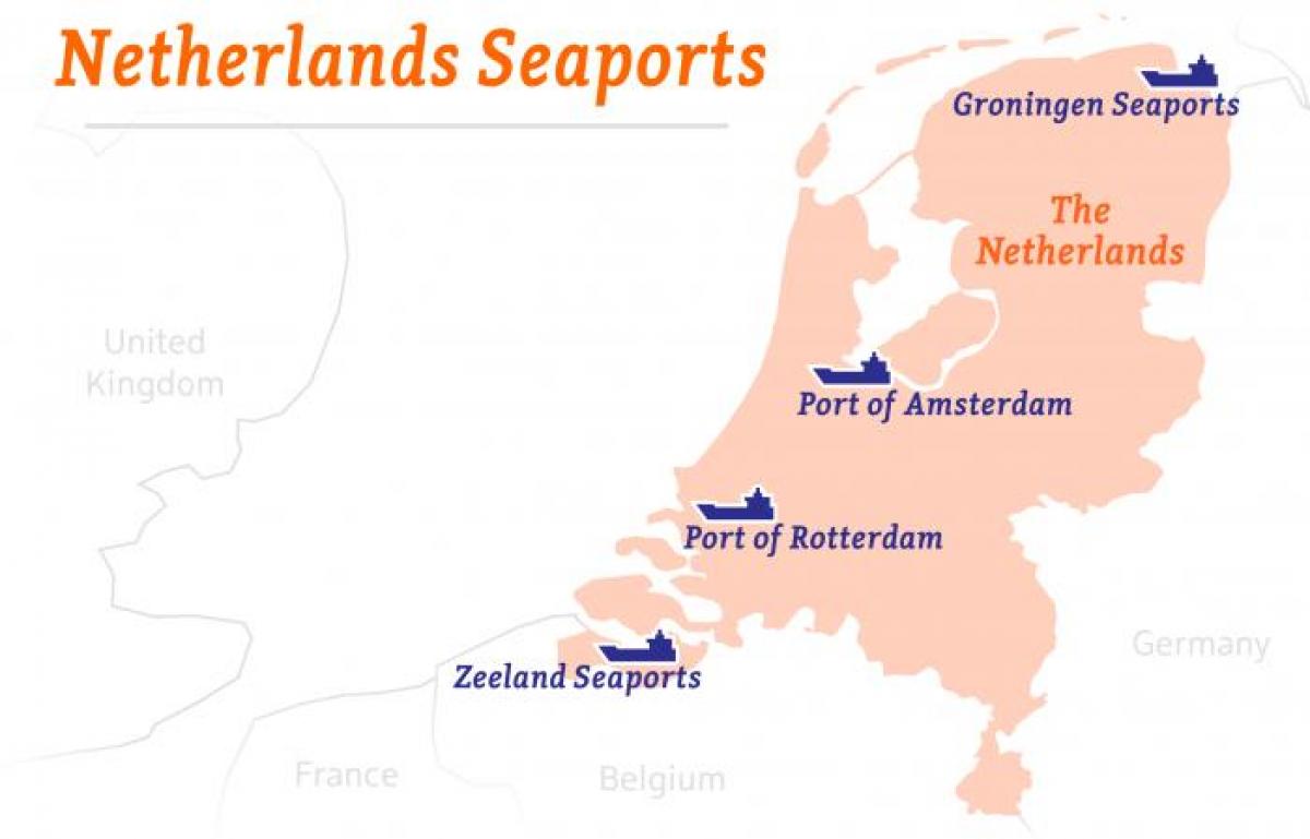 Нидерланды портов карте