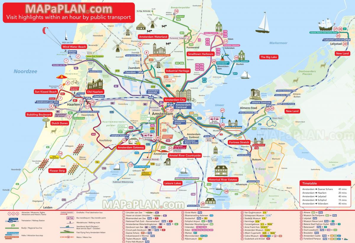Голландия туристическая карта