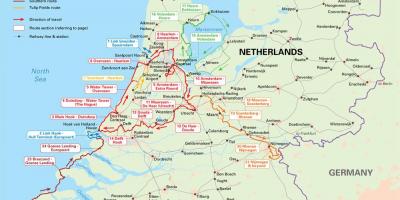 Нидерланды веломаршрутов карте